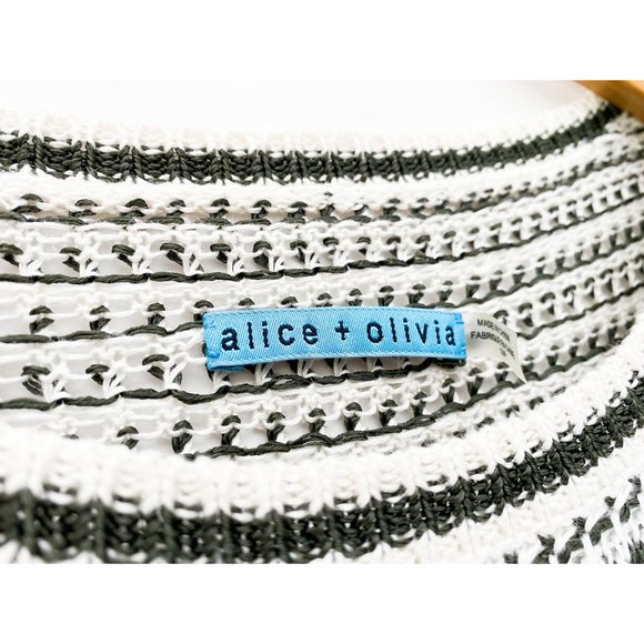 ALICE + OLIVIA ETHAN NOVELTY STRIPE SWEATER - Picture 9 of 11